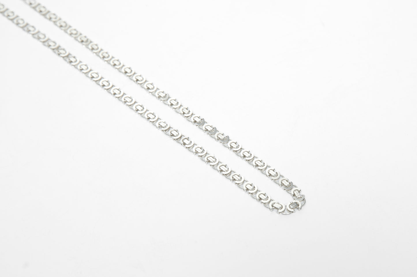 Flat Byzantine Euro Chain - Silver necklace