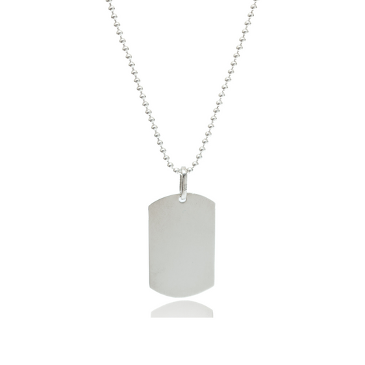 Dog Tag - Silver necklace