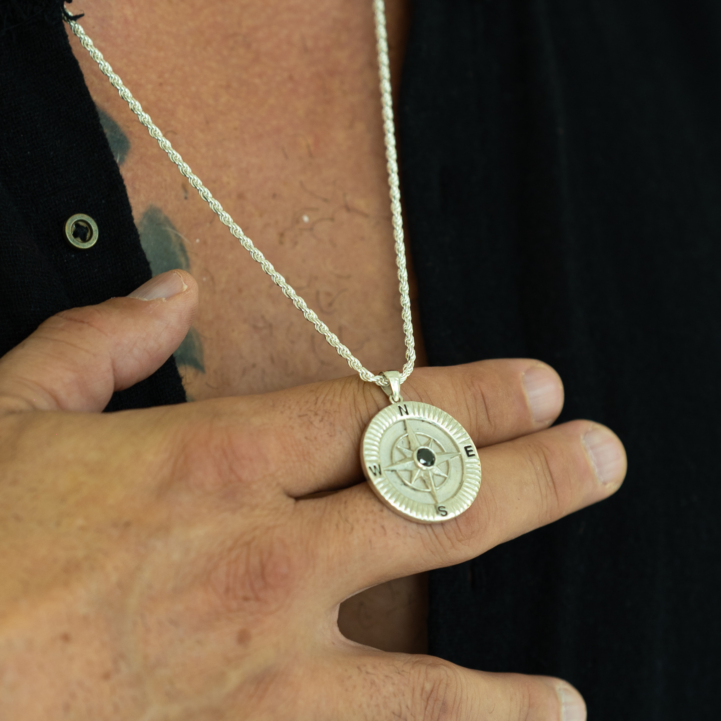 Compass - Silver necklace