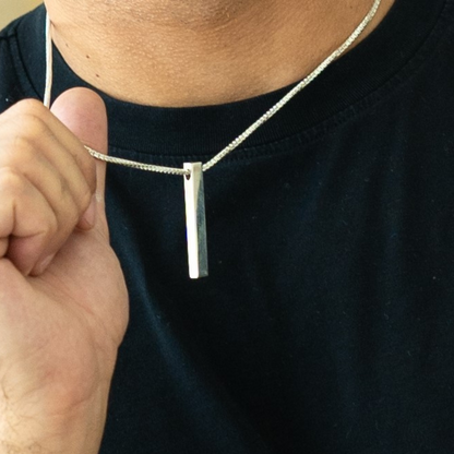 Bar - Silver necklace