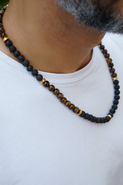 LAVA TIGER LINK - Beaded necklace